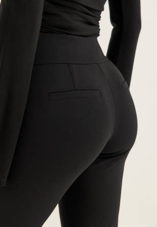 Soft Suit Flared Trousers Black