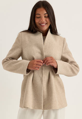 Shaped Short Coat White