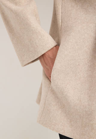 Shaped Short Coat White