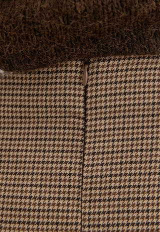 Tailored Check Mini Skirt Patterned