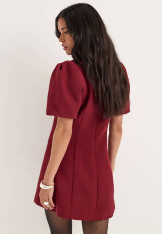 Shaped Mini Dress Red