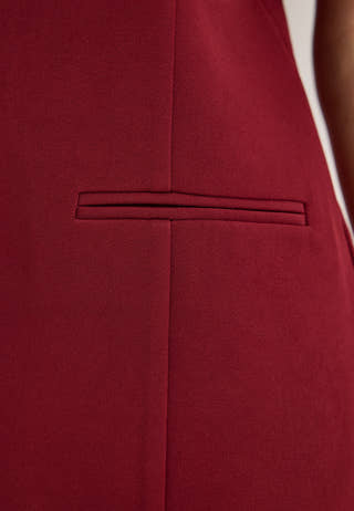 Shaped Mini Dress Red