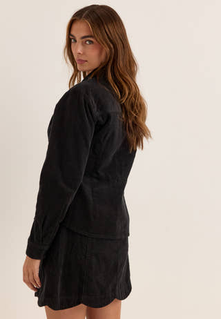 Corduroy Mini Skirt Black