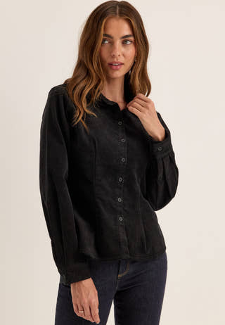 Corduroy Shaped Shirt Black