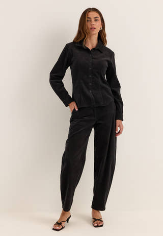 Corduroy Shaped Shirt Black