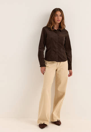 Corduroy Shaped Shirt Brown