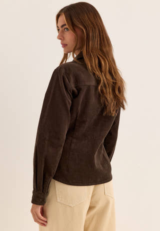Corduroy Shaped Shirt Brown