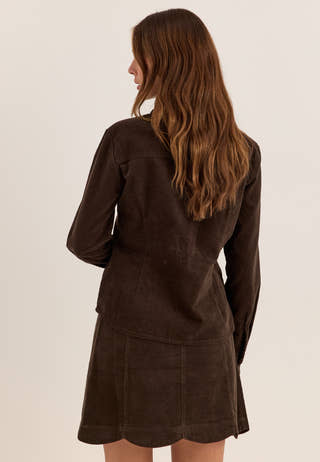 Corduroy Shaped Shirt Brown