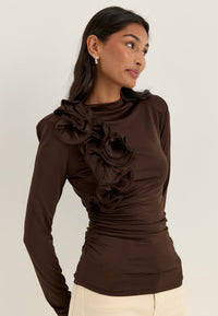 Flounce long Sleeve Top