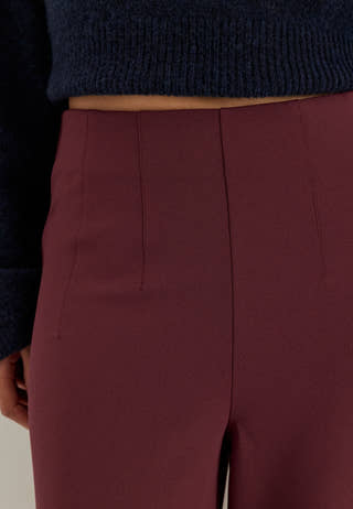 High Wide Trousers Red
