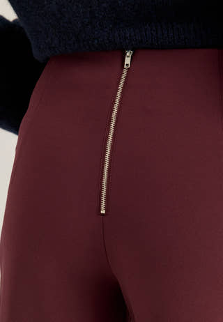 High Wide Trousers Red