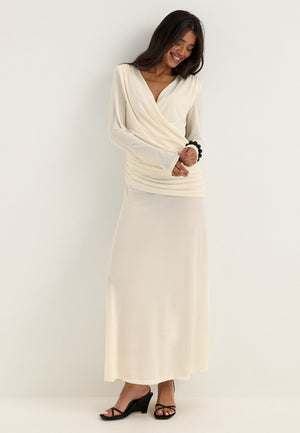 Drapy Maxi Dress White