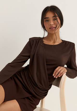 Drapy Top Brown