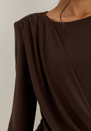 Drapy Top Brown