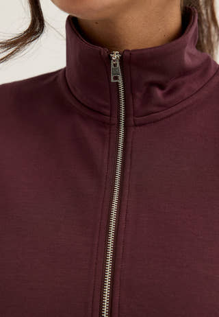 High Collar Half Zip Sweater Purple