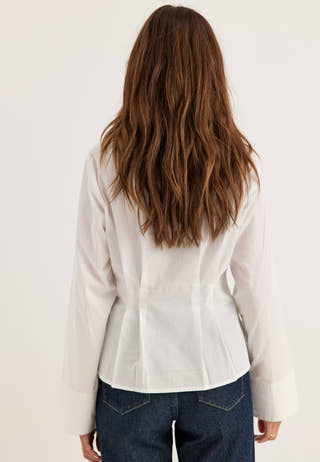 Shaped Cotton Shirt White