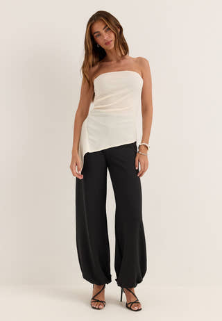 Soft Balloon Pants Black