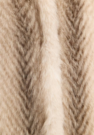 Long Faux Fur Coat Beige