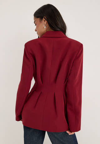 Shaped Blazer Red