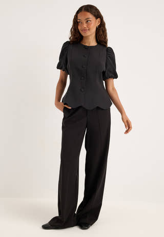 Shaped Blouse Black