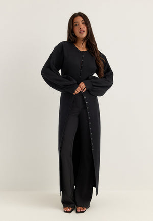 Knitted Midi Dress Black