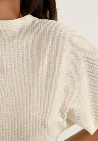 Funnel Neck Top White