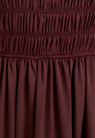 Smock Satin Maxi Dress Purple