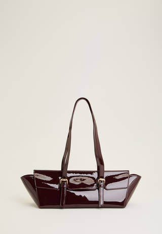 High Shine Buckle Bag Red