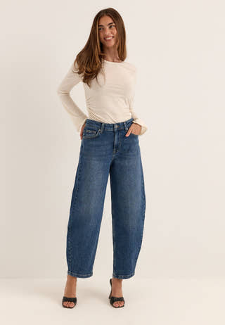 Barrel Leg Jeans Blue