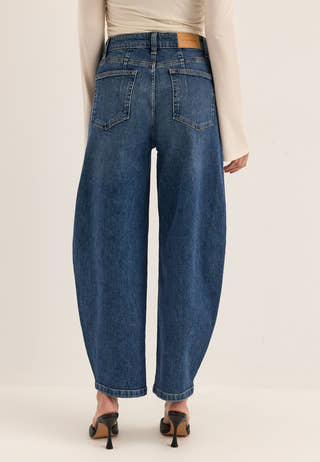Barrel Leg Jeans Blue