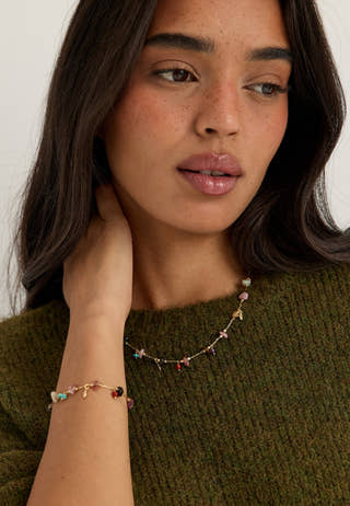 Here Necklace Gold-plated/MULTI Gold