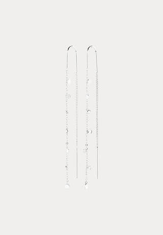Baylen Chain Earrings Silver-plated Silver