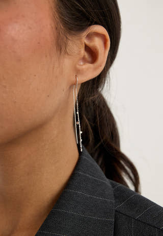 Baylen Chain Earrings Silver-plated Silver