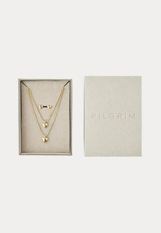 Penina Gift Set, Necklace & Earstuds, gold-plated Gold