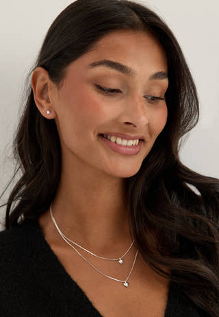 Penina Gift Set, Necklace & Earstuds, silver-plated Silver