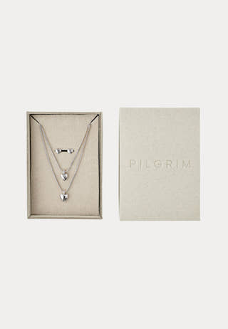 Penina Gift Set, Necklace & Earstuds, silver-plated Silver