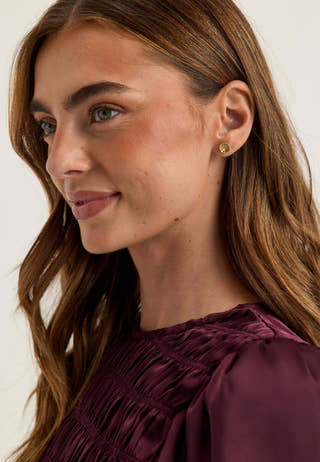 Opal Seashell Earrings Gold-plated Gold