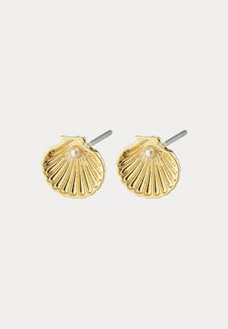 Opal Seashell Earrings Gold-plated Gold