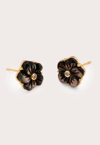 Petite Claire Earrings Black