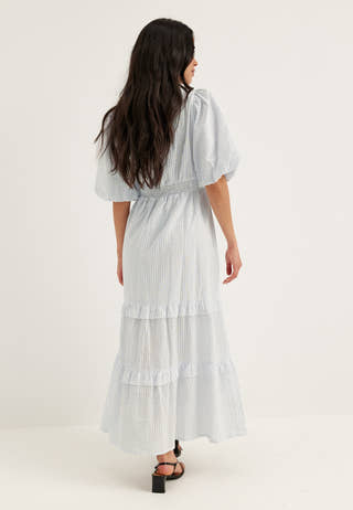 Puff Sleeve Frill Dress