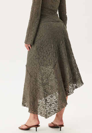 Asymmetric Lace Skirt