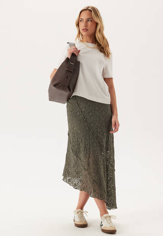 Asymmetric Lace Skirt