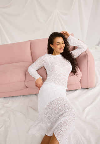 Asymmetric Lace Skirt