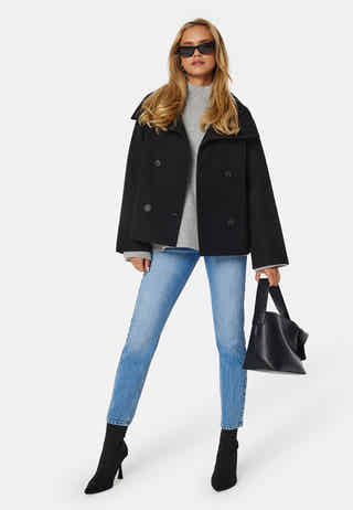Ava High Neck Short Coat