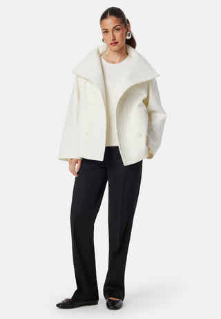 Ava High Neck Short Coat