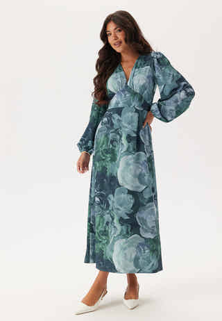 Balloon Sleeve Maxi Dress