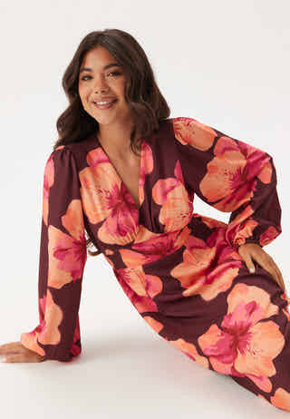 Balloon Sleeve Maxi Dress