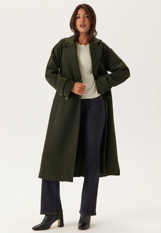 Belted Wool Blend Coat