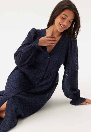 Broderie Anglaise Midi Dress