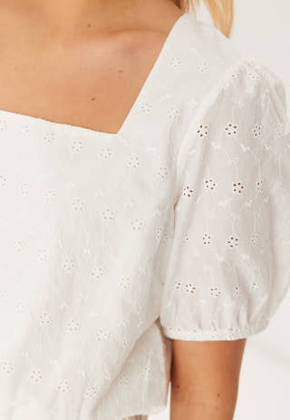 Broderie Anglaise Short Sleeve  Blouse